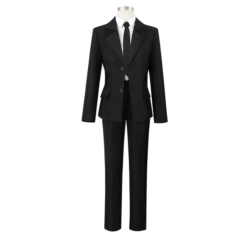 DY20Kobeni Higashiyama Makima Power Denji Aki Strój Cosplay Czarny Mundurek Męski Damski Devil Hunters Uniform25