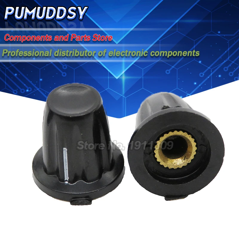 10PCS Bakelite potentiometer knob hole: 4MM for WH5 WXD3-13 K17-01 potentiometer