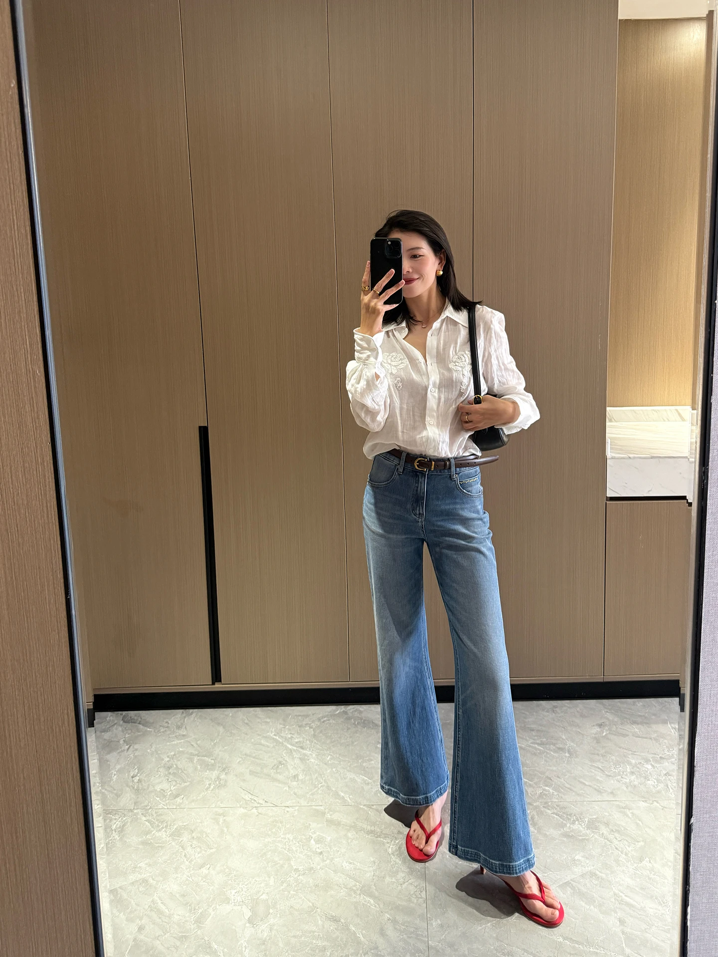 

High Waist Wide Leg Jeans Floor-Length Soft Stretchy Slimming Casual Denim Pants Women's Comfortable Breathable Loose Fit