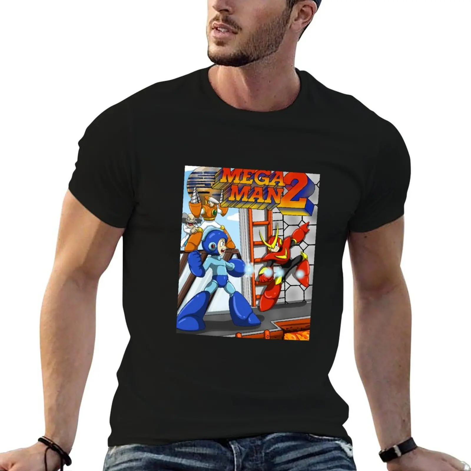 

Megaman 2 T-Shirt man t shirt heavy cotton t shirts for man slim fit anime t shirts oversize T-shirt