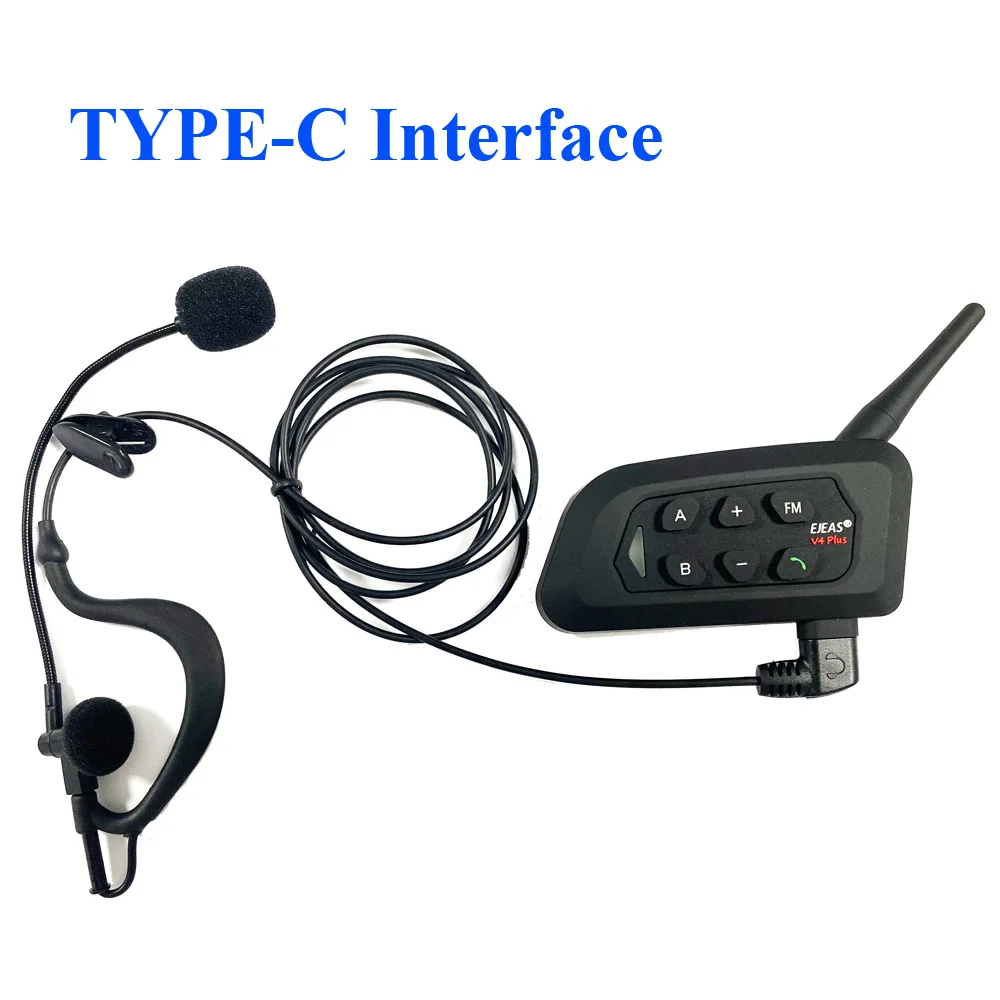 EJEAS V4C PLUS + 2PCS V6C PRO 1200M Vollduplex Bluetooth Headset Fußball Konferenz Intercom 3 Benutzer Schiedsrichter intercom Headset – Detail 15