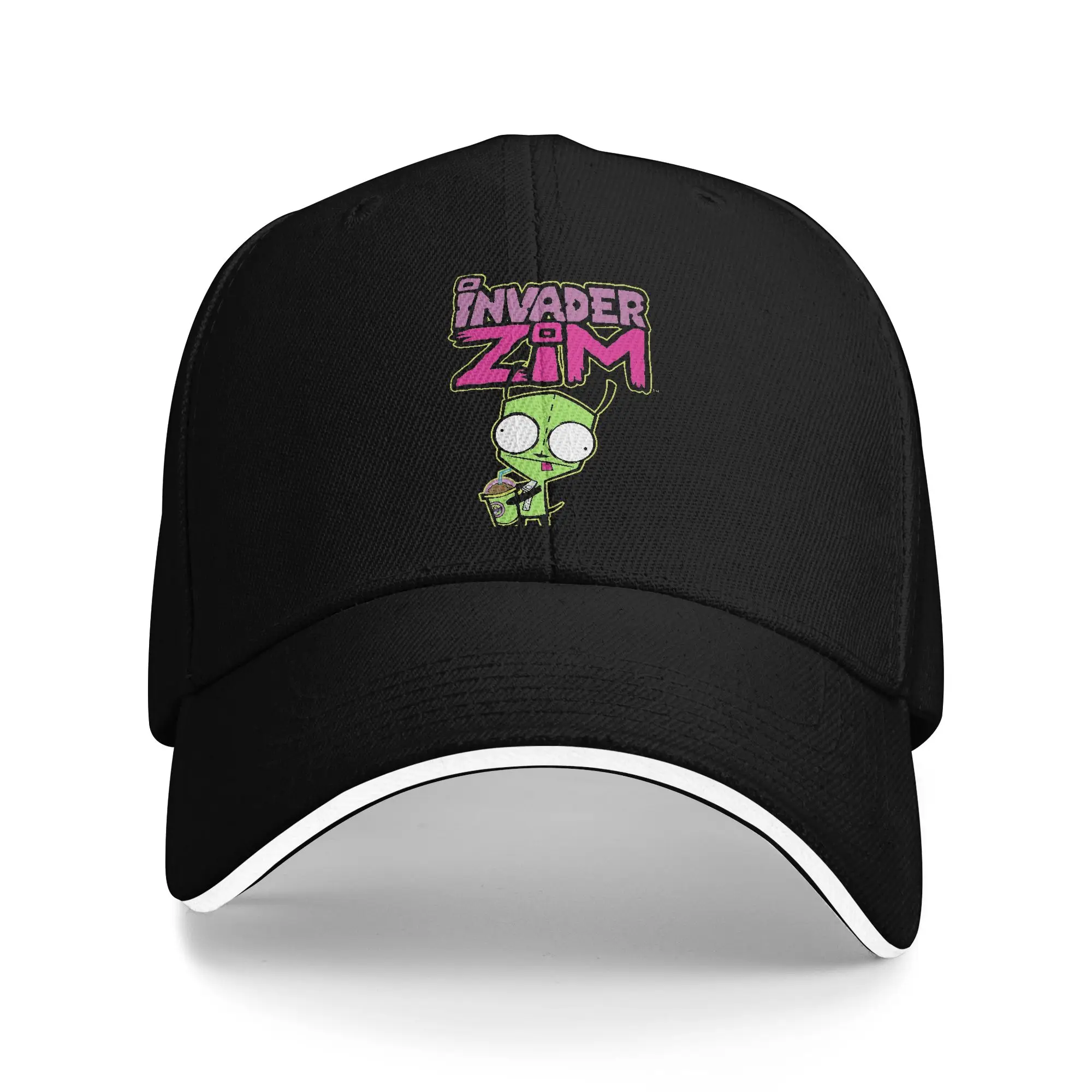 Invader Zim GIR Snacking Baseball Caps Fashion  Sandwich Hat for Men Women Adjustable Sun Cap Running Golf