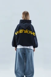 Nuevas sudaderas con capucha con estampado de letras para mujer, camisetas góticas Y2k, ropa Grunge, Sudadera con capucha de gran tamaño, ropa de calle gótica Harajuku