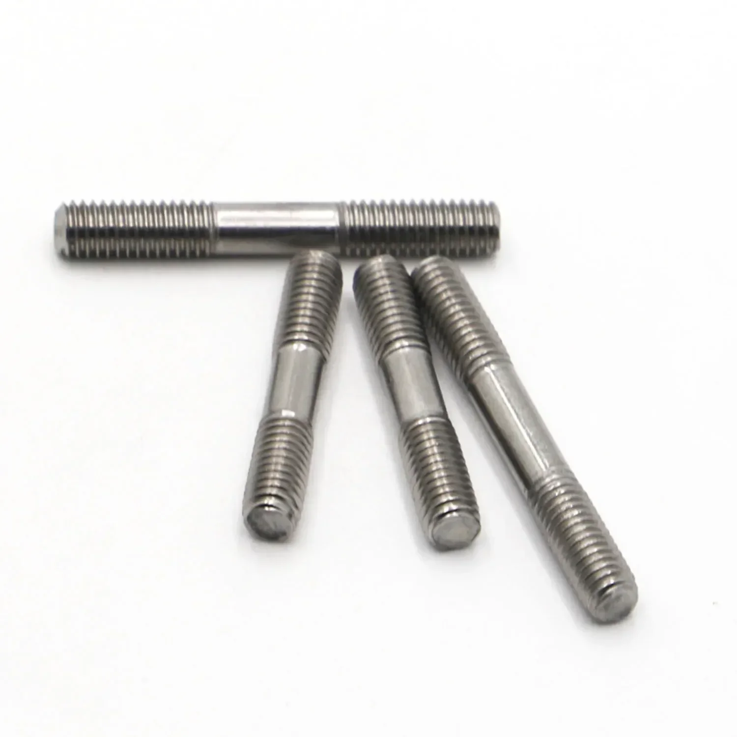 1-5pcs M3 M4 M5 M6 M8 M10 304 Rod Double Thread Stainless Steel Screw Stud Screw Rod Stud Bolt GB901
