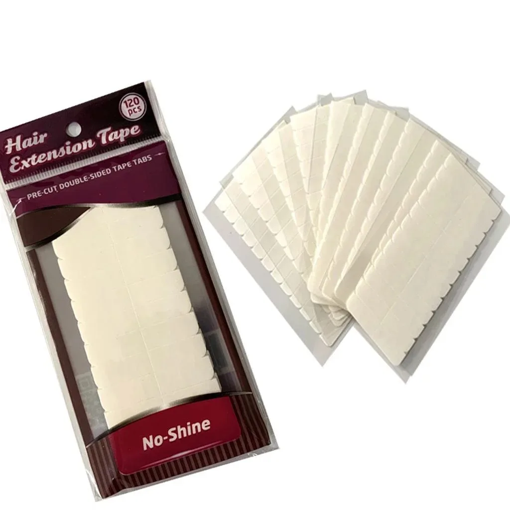 120 tabs/lots 10 sheets 0.8cm*4cm No shine white adhesive tape waterproof tape for tape hair extension