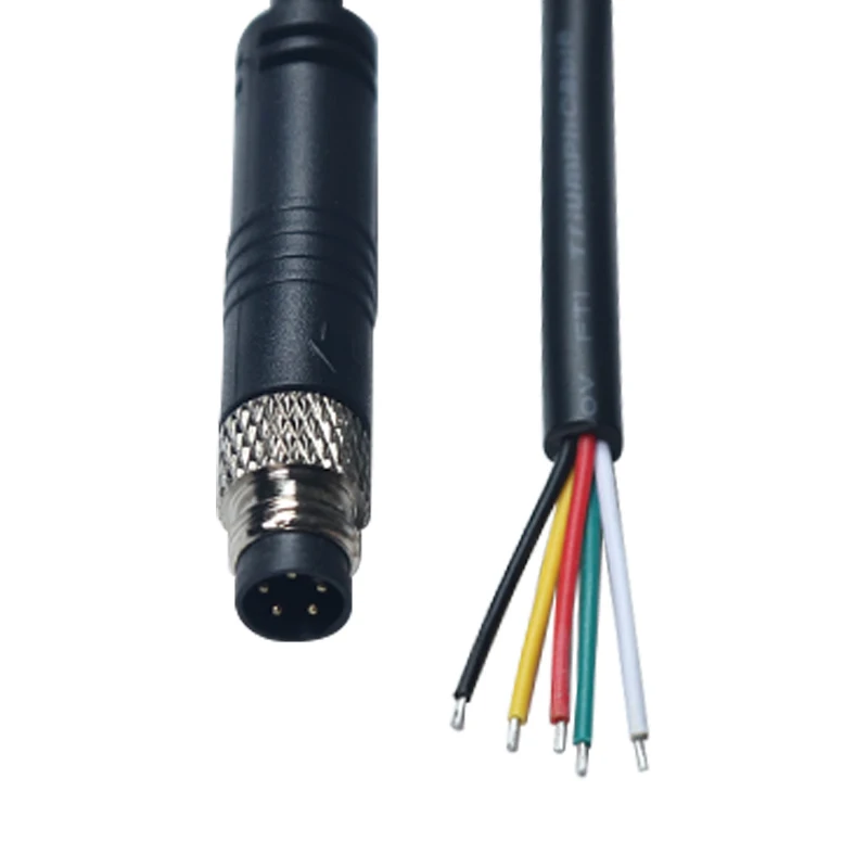 Waterproof M8 Male Female Aviation Plug Socket Straight Circular Connector 3pin 4pin 5pin 6pin Sensor Electrical Power Cable