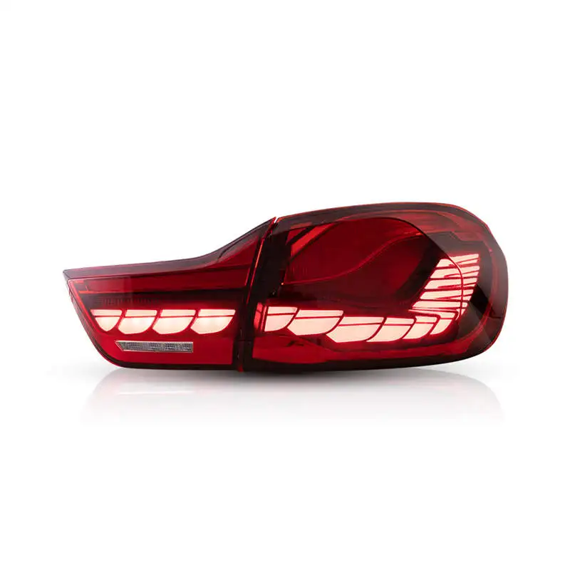 1 Set Car LED Taillight Assembly For BMW 4 Series M4 F32 F33 F36 F82 GTS Streamer Turn Signal Indicator Red/Smoked Tail Lamp