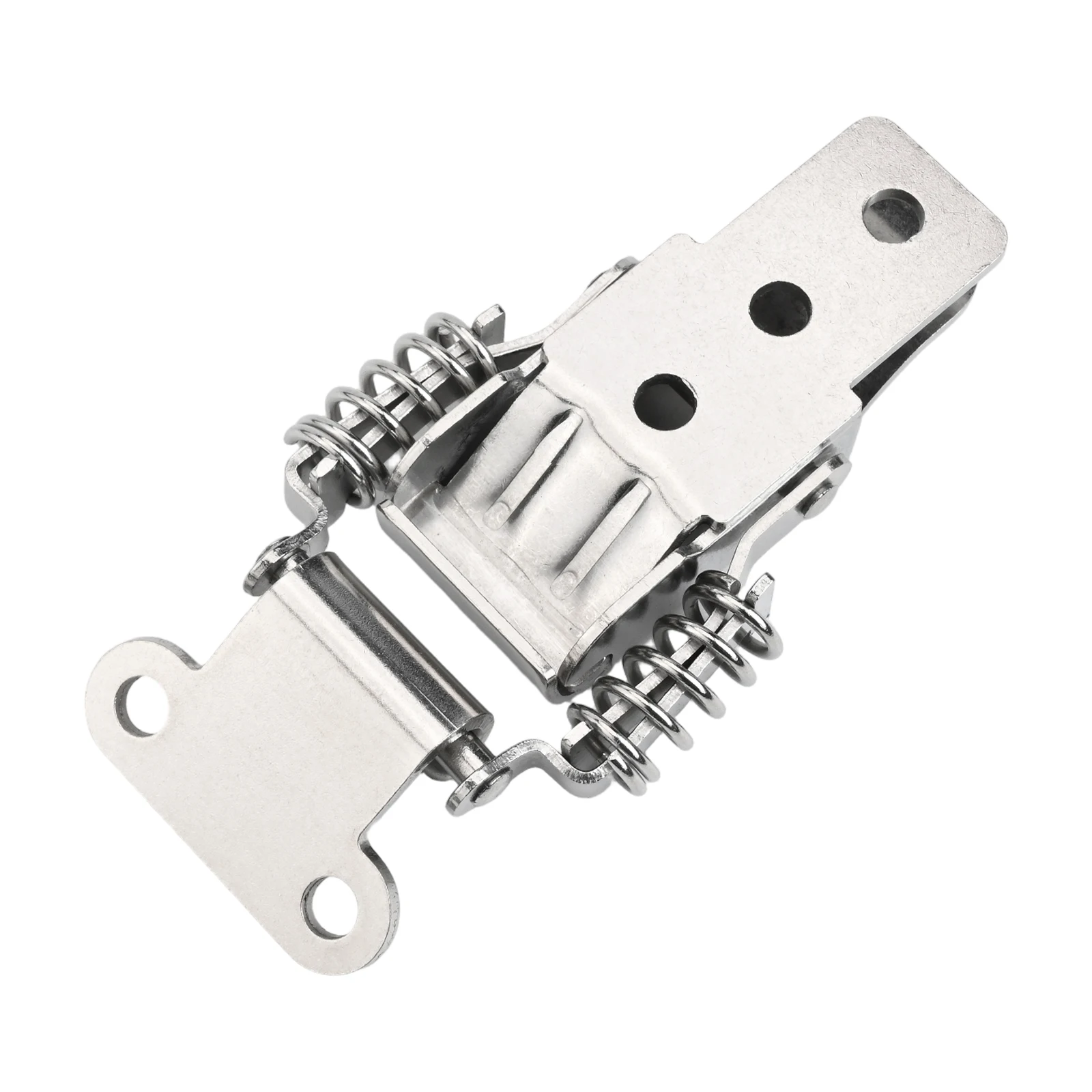 

Compact Spring Loaded Latch Storage Latch Silver Stainless Steel Latch Compact Size Pre-drilled Mounting Holes