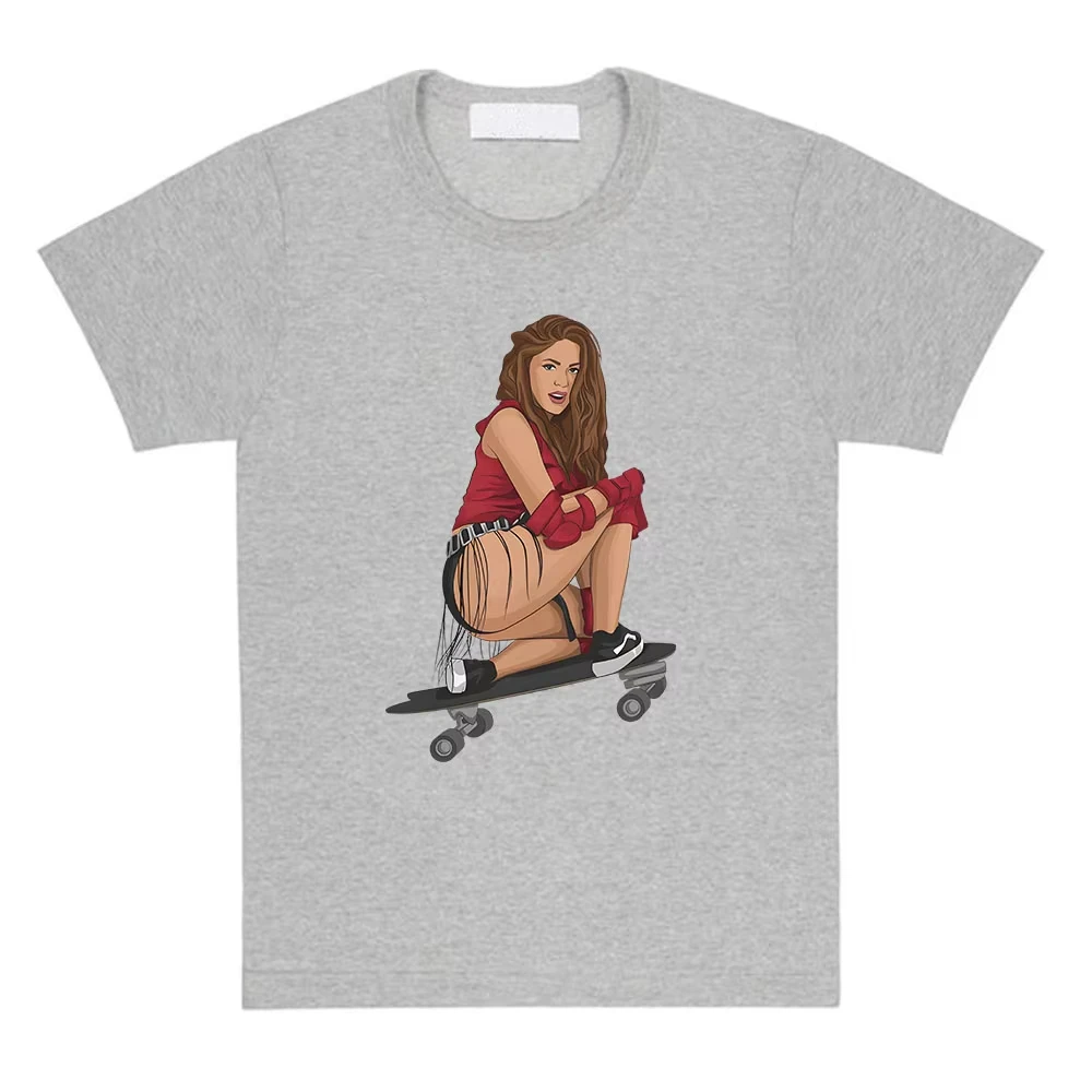 sherk A las chicas شاكيرا les gustan Mis camisetas camisetas con patones de cantantes camisetas de manga corta de verano #1