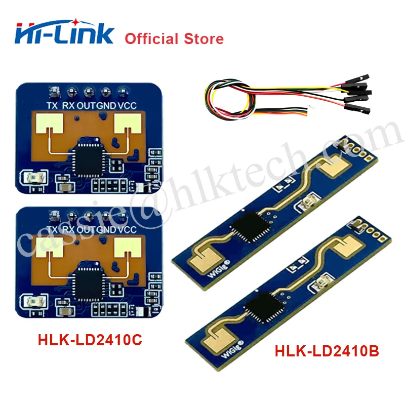 Hi-Link LD2410B HLK-LD2410B-P 24Ghz HLK-LD2410B KIT tes sensitivitas tinggi 24G modul Sensor deteksi detak jantung Radar