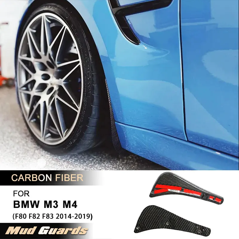 

Car Fenders Flares Mudguards for BMW F80 M3 F82 F83 M4 2014-2019 Front Splash Arch Mud Flaps Guards Body Kits Full Carbon Fiber