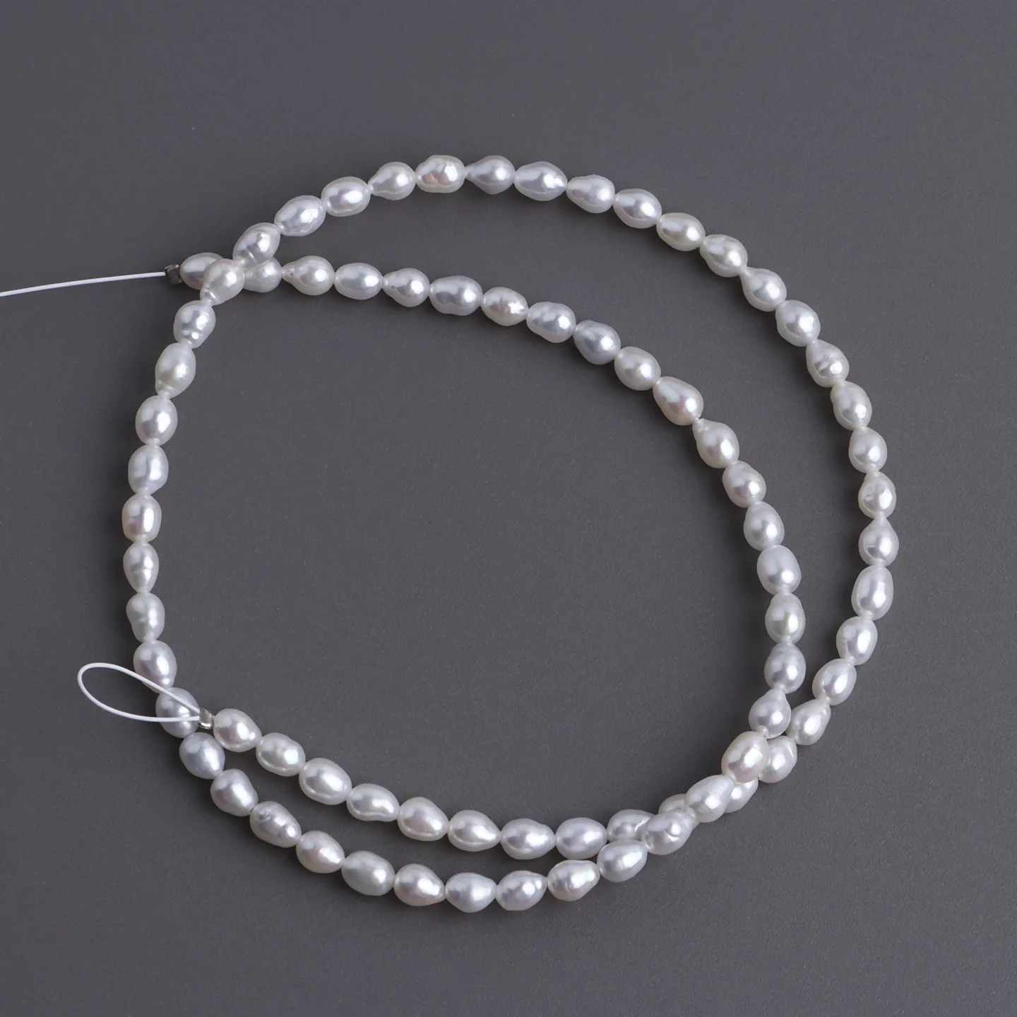 

Aurora 4mm Cold White Light Special-shaped Water Drop Rice Shape, Natural Freshwater Baroque Pearl DIY Jewelry Accessories
