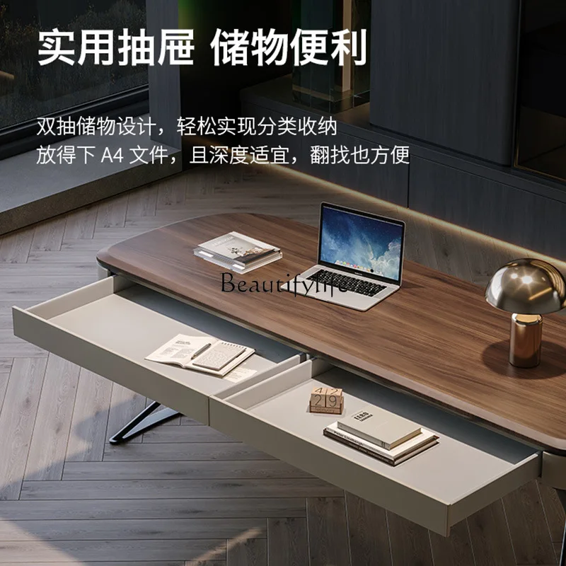 مكتب من الخشب الصلب عالي الجودة وخفيف الوزن وطاولة استشارة مكتبية حديثة وبسيطة للمنزل البسيط #4