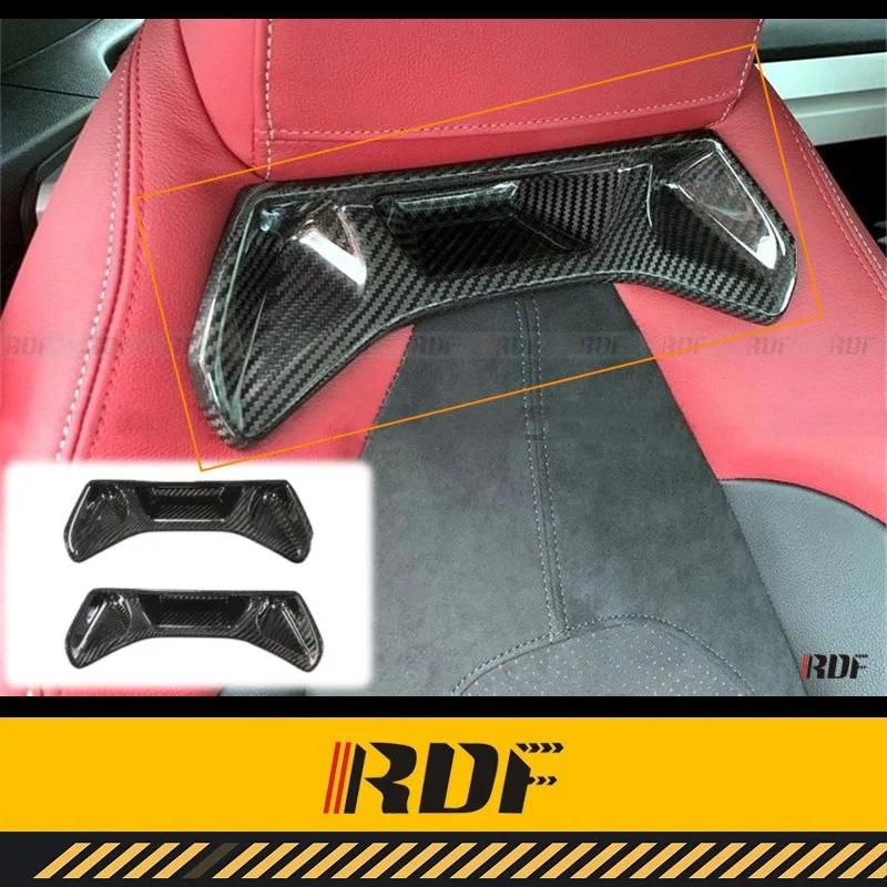 Suitable for Toyota Supra A90 Seat Insert Covers Set A Pair Carbon Fiber Front Seat Back Trims Cover Interior Car Accessories