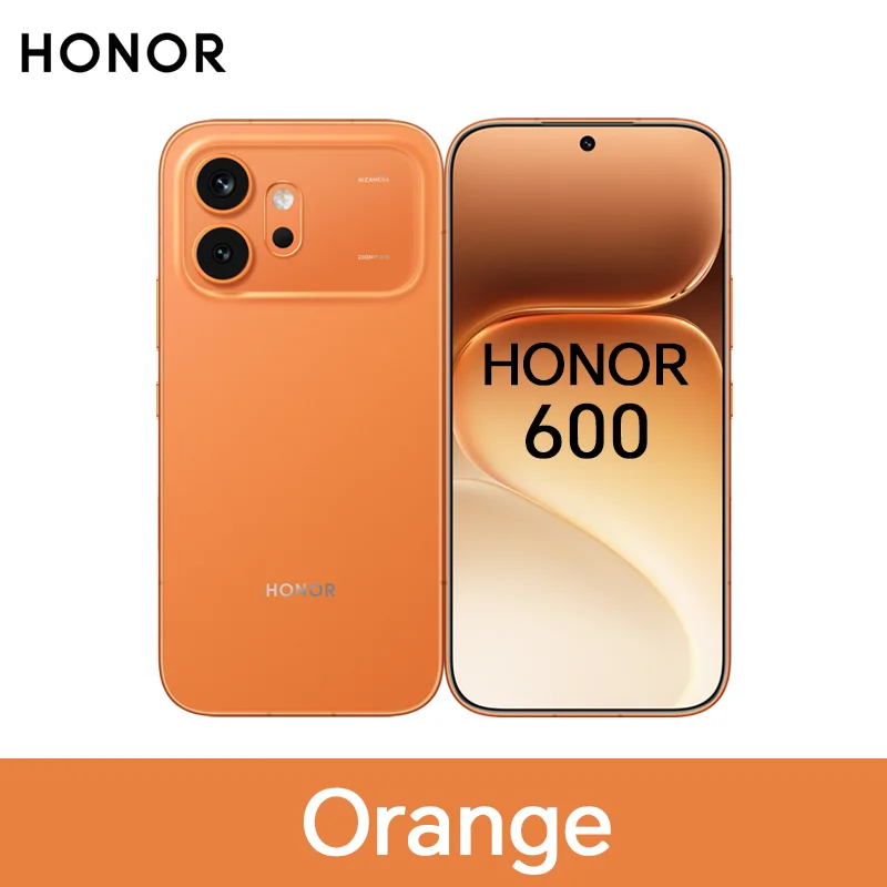 Smartphone HONOR 600 5G Version UE Snapdragon 7 Gen4 Écran AMOLED 6,57 pouces 6400 mAh 80W SuperCharge 8 Go+256 Go/512 Go Caméra ultra-nuit IA 200 MP OIS Design unibody en métal NFC IP68