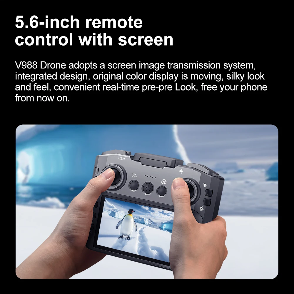 Original V988 GPS Drone 8K Professional HD Dual Camera With Screen RC Brushless Motor Quadcopter Foldable Aerial Photography toy