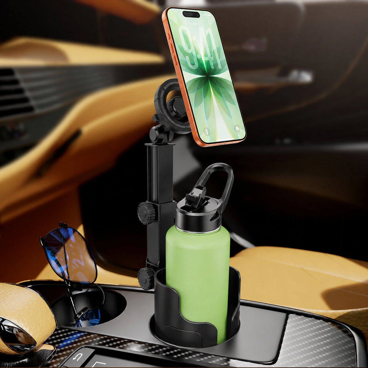 BLALION Universeller Magnetischer Auto-Handyhalter 2-in-1 Multifunktionaler Auto-Getränkehalter mit Telefonhalterung für Auto-Zubehör – Detail 2