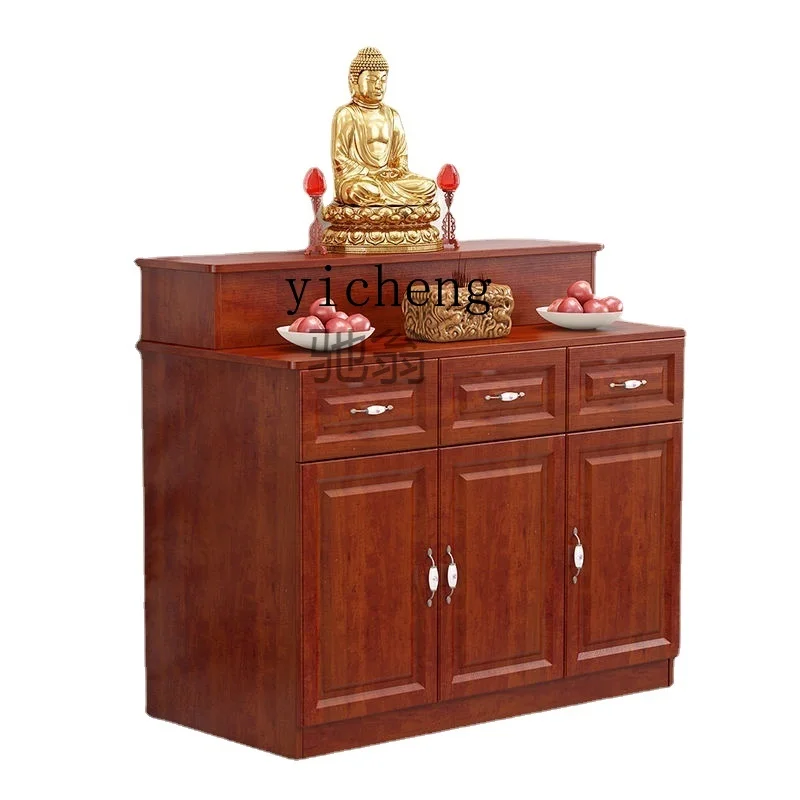 

XL Solid Wood Altar Buddha Shrine Household Altar Cabinet Altar Worship Table Incense Burner Table Medium