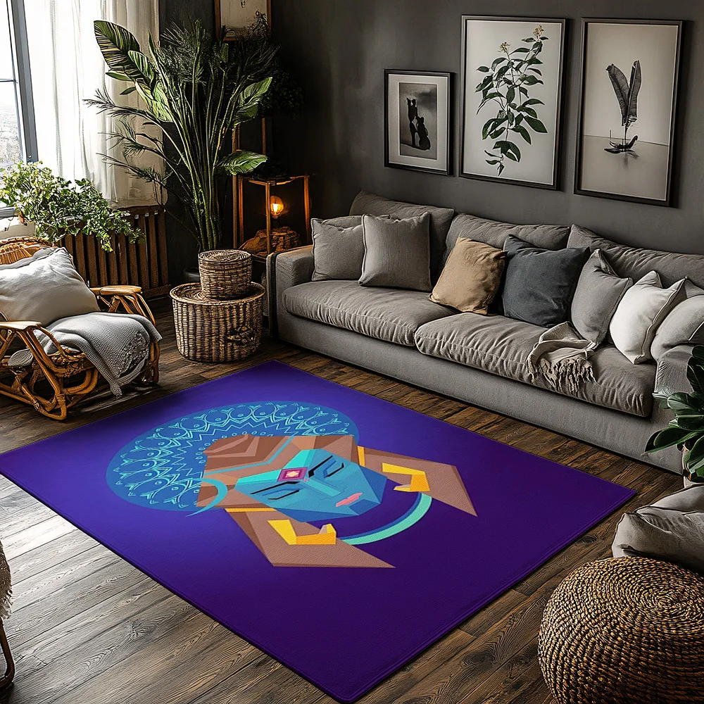 

Современный абстрактный ковер с геометрическим узором, нескользящий напольный коврик, декор для гостиной, домашний акцент, домашний уличный коврик, стильный домашний коврик