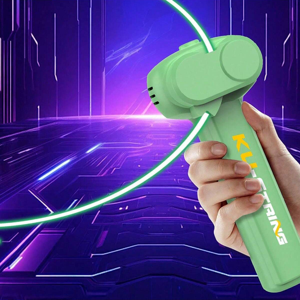  Glowing Rope Launcher Toy, a flying rope loop in the air, brings endless tricks and fun, suitable for outdoor festival party int 