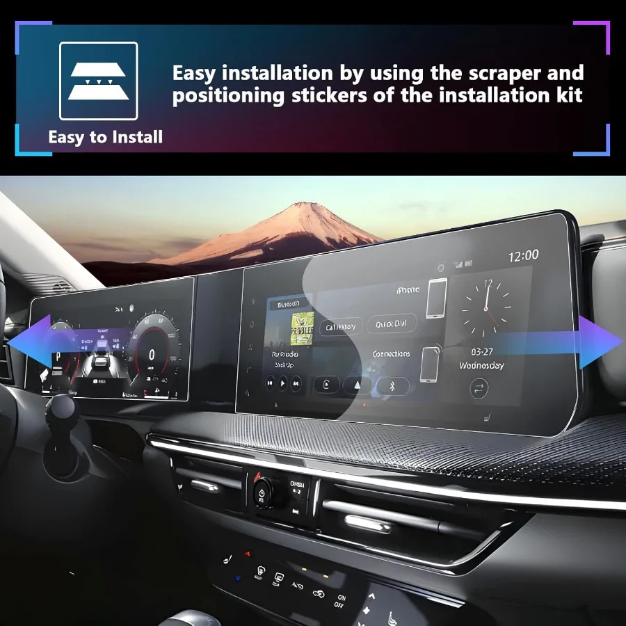 4PCS for 2025 Nissan Kicks Screen Protector [GPS +Dash] 2025 Kicks Accories 2025 Kicks [Navigation + Instrument] Infotainment S