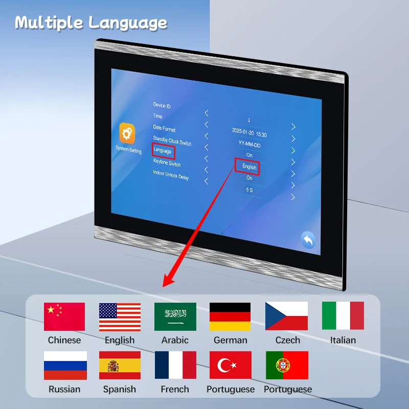 2025 Latest WiFi Doorbell Camera with 10 Inch Screen Video Door Phone Unlock 4-Wire AHD Tuya Smart Doorbell Video Intercom