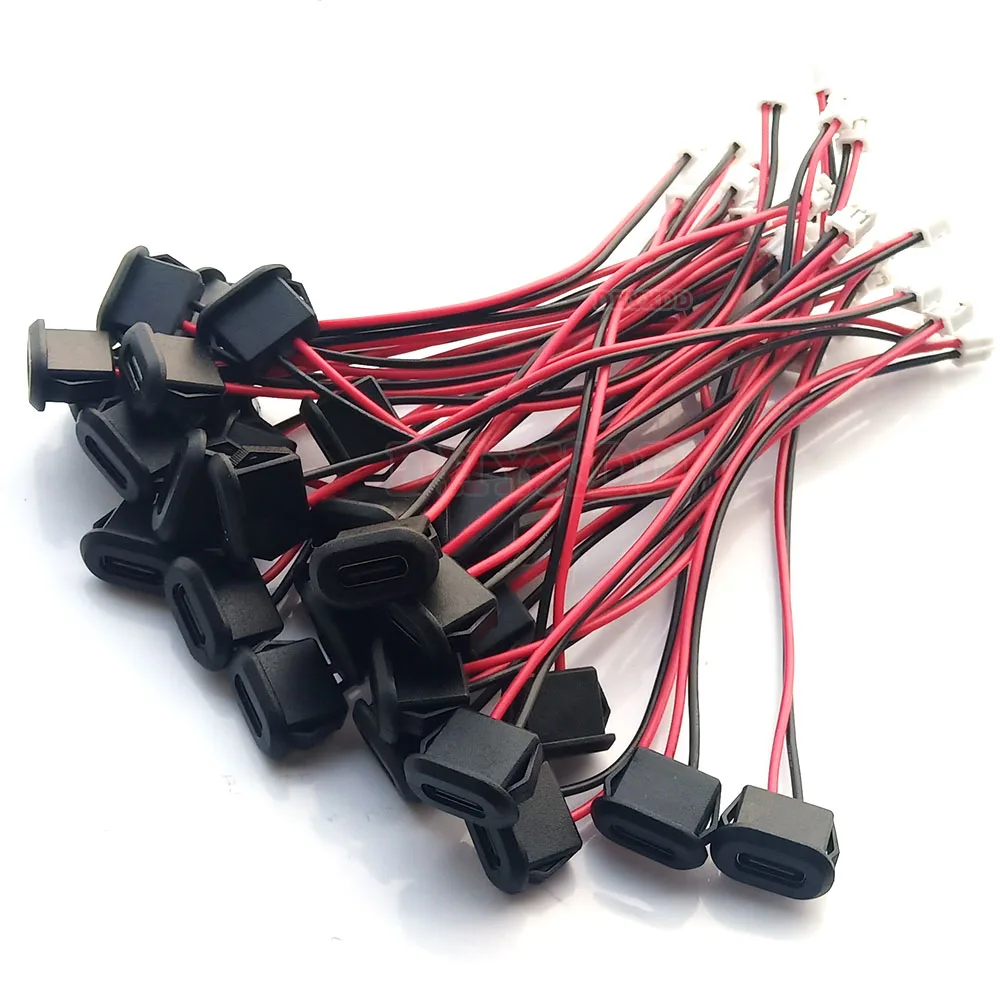 Imagem -02 - Usb tipo c Conector Tipo-c com Fivela de Cartão Fêmea Carregamento Rápido Jack Porto Usb-c Carregador Tomada Lâmpada de Mesa Elíptica 200x