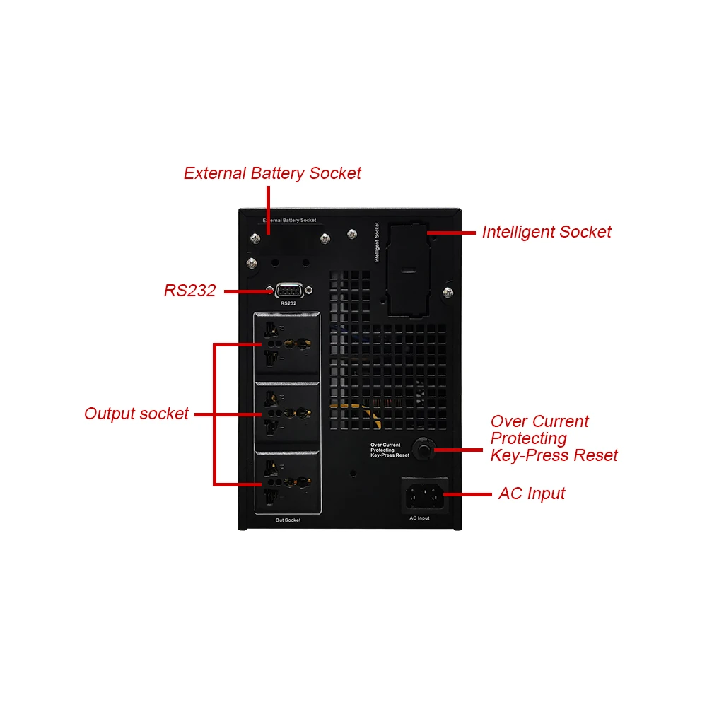 External Battery Longer-term Backup Battery Ups  for Computer Online Pure Sine Wave Ups 2kva