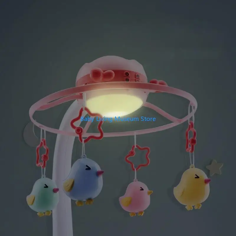 P31C Niemowlę Rattle muzyczne z obrotowym haczykiem Baby Rotary Mobile Crib Hanging Toy
