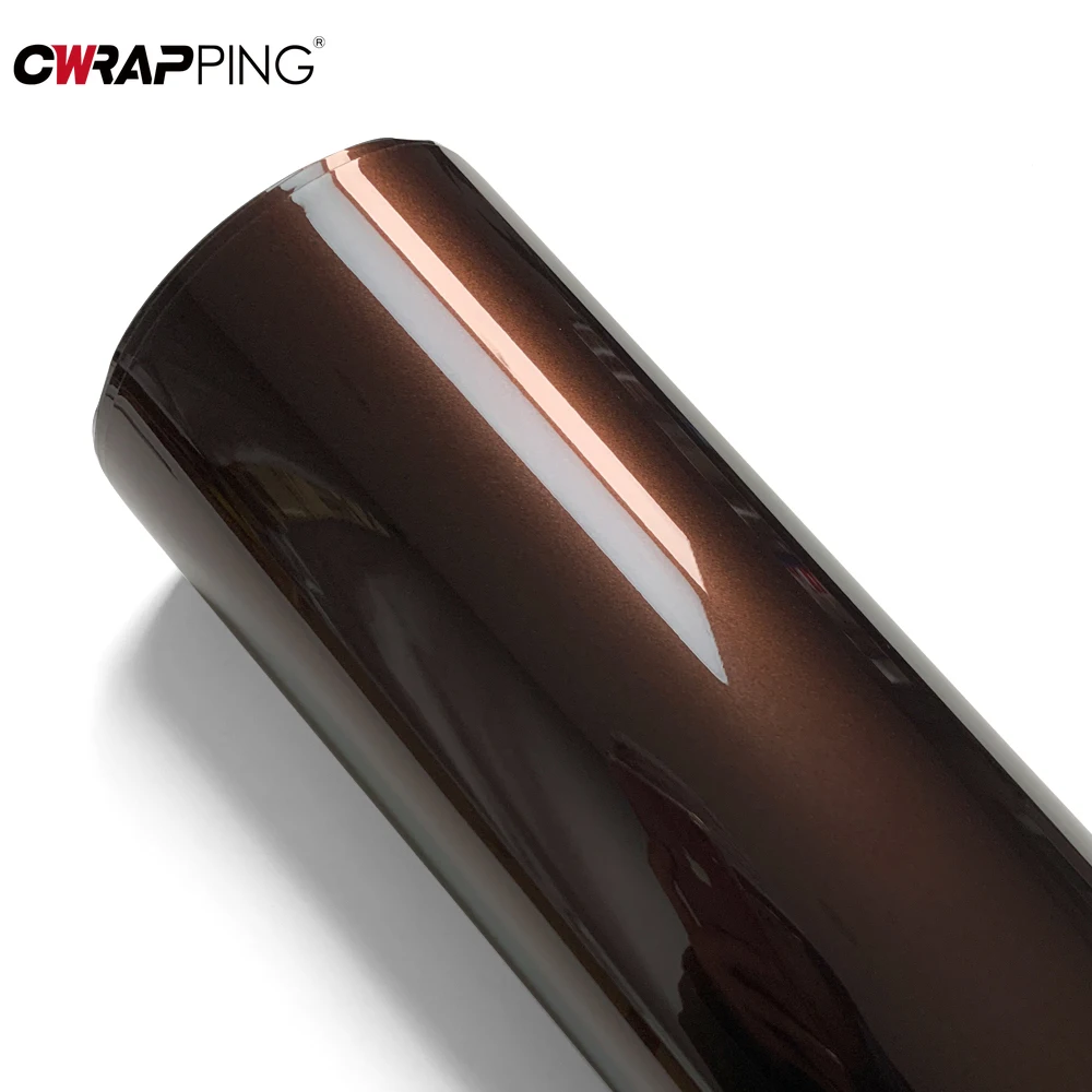 Cocoa Brown Glossy Film Vinyl Wrap Car Tuning Accessories Auto Stickers for Car Wrapping Folie Motorcycle Adhesive Vinyl Sticker