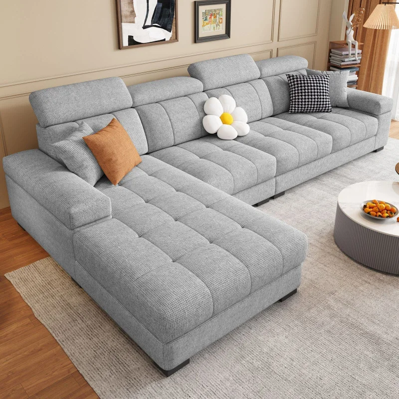 Cotton and linen fabric double color matching size living room adjustable cat scratching cloth sofa