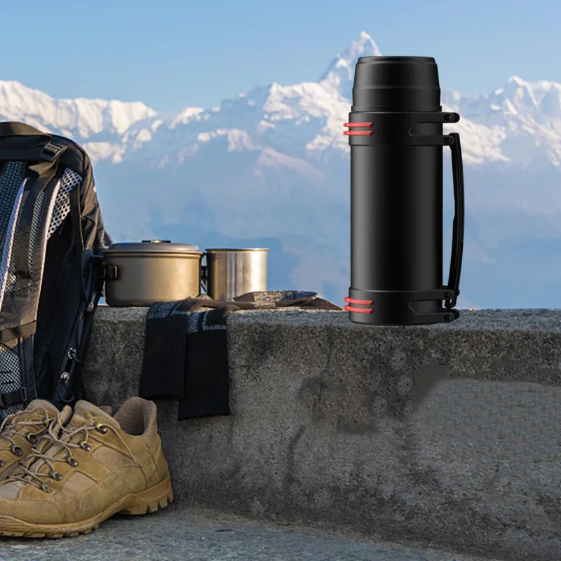 Portable Travel Thermos for Tea, Large Cup Mugs for Coffee, Insulated Water Bottle, Stainless Steel Water Bottle, 2L, 3L