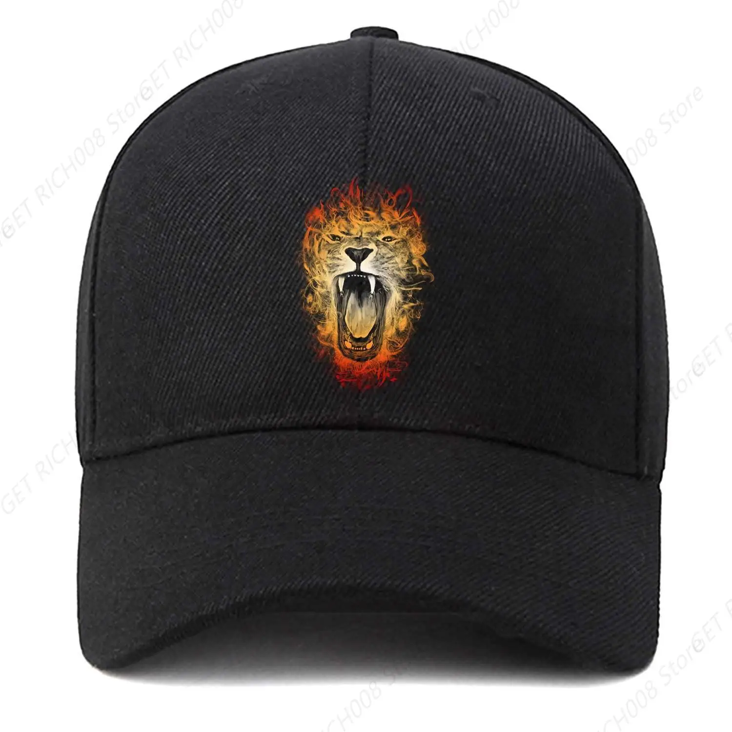 

Бейсбольная кепка Angry Lion, регулируемая шляпа для папы, неструктурированная хлопковая шляпа, классическая регулируемая простая шляпа