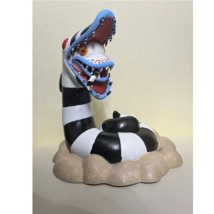 

New 2024 Horror Halloween Beetlejuice Beetlejuice Underworld Mage2 Striped Snake Resin Desktop Decoration Birthday Surprise Gift