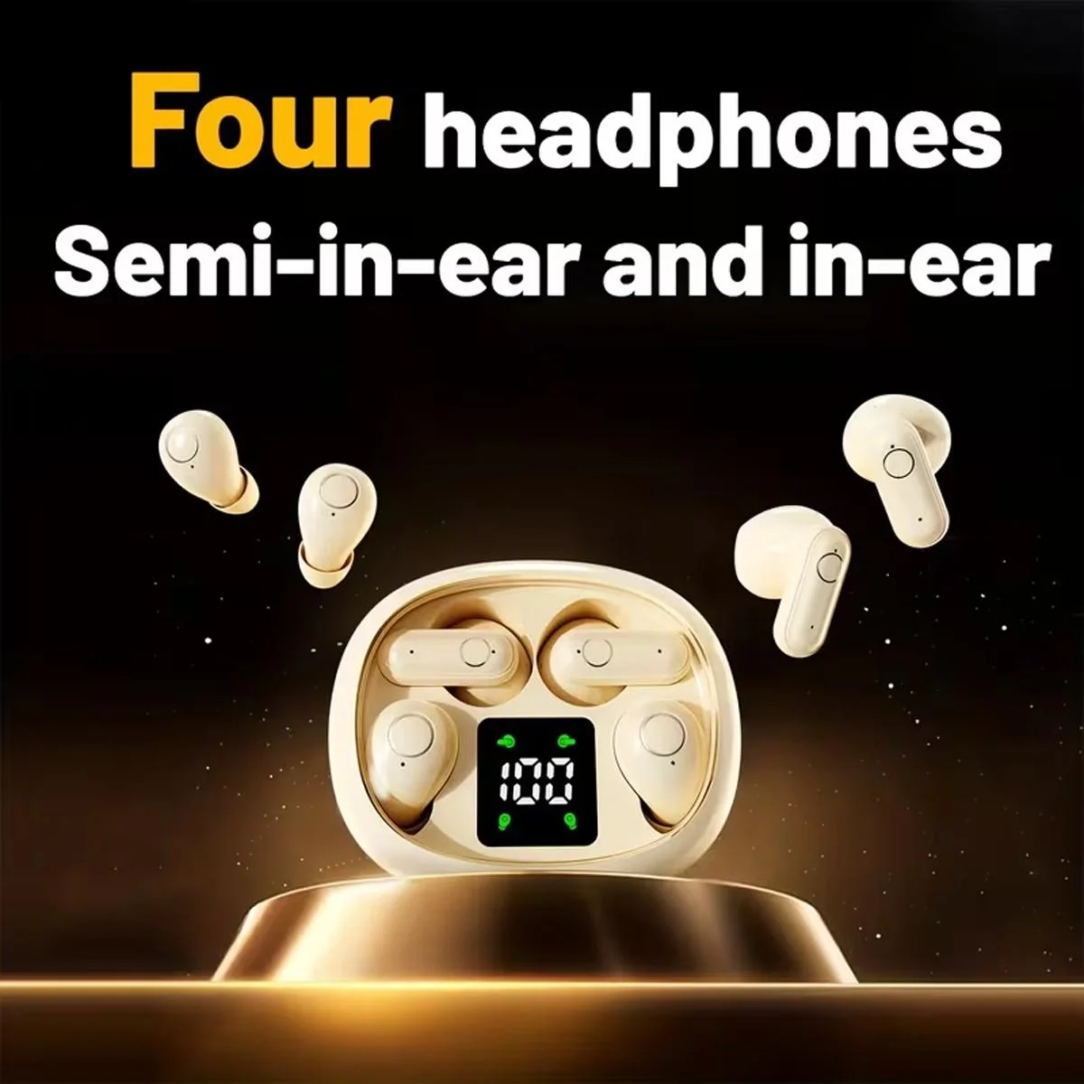 

2 Pairs Wireless Bluetooth Headphones Waterproof Headsets Sleep Sports Earphones Set With Mic for Work Sport Sleeping