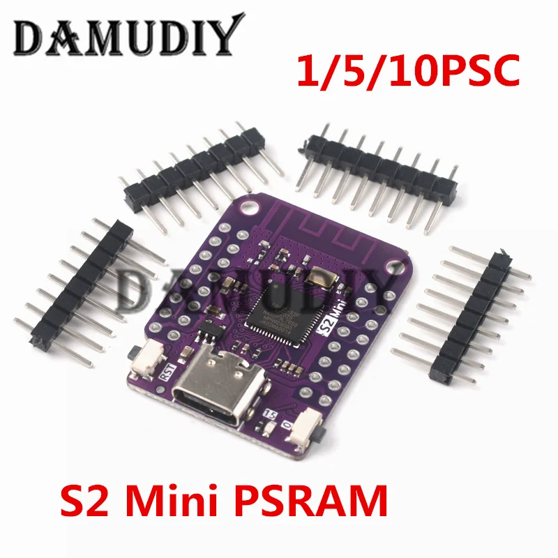 1-10PCS/ESP32 S2 Mini V1.0.0 - LOLIN WIFI IOT Board based ESP32-S2FN4R2 ESP32-S2 4MB FLASH 2MB PSRAM WIFI MicroPython Arduino