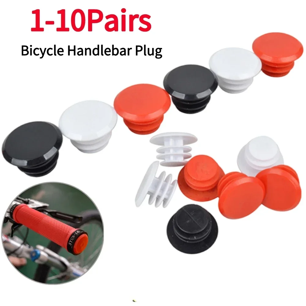 

2pcs Durable Bicycle Handlebar Plugs Solid Bicycle Handlebar Plug Plastic Mountain Bike Grips Covers Cycling Accessory