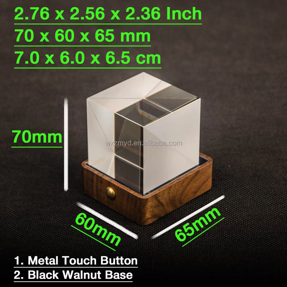 Smart Hologram Large Clock Holographic Electronic Image Cube Animations Network Weather Display Crystal Ornaments