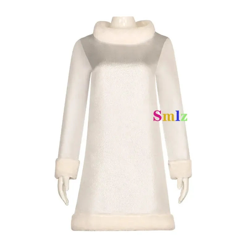 Enid Sinclair Cosplay Anime Wednesday Women Girls Costume Roleplay Fantasia White Dress Halloween Carnival Cloth Disguise Dress