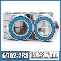 6902RS Bearing 10PCS 15x28x7 mm ABEC-3 Hobby Electric RC Car Truck 6902 RS 2RS Ball Bearings 6902-2RS Blue Sealed