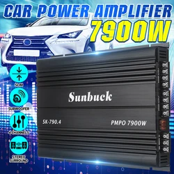 SK-790.4 4-Channel 12V Car Power Amplifier Class A/B Digital Stereo Surround Passive Subwoofer Audio Player For Cars Max 7900W