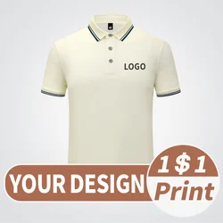 2024 New Polo Business Leisure Men's and Women's Polo Pattern Printing Embroidery Company Group Polo Customization