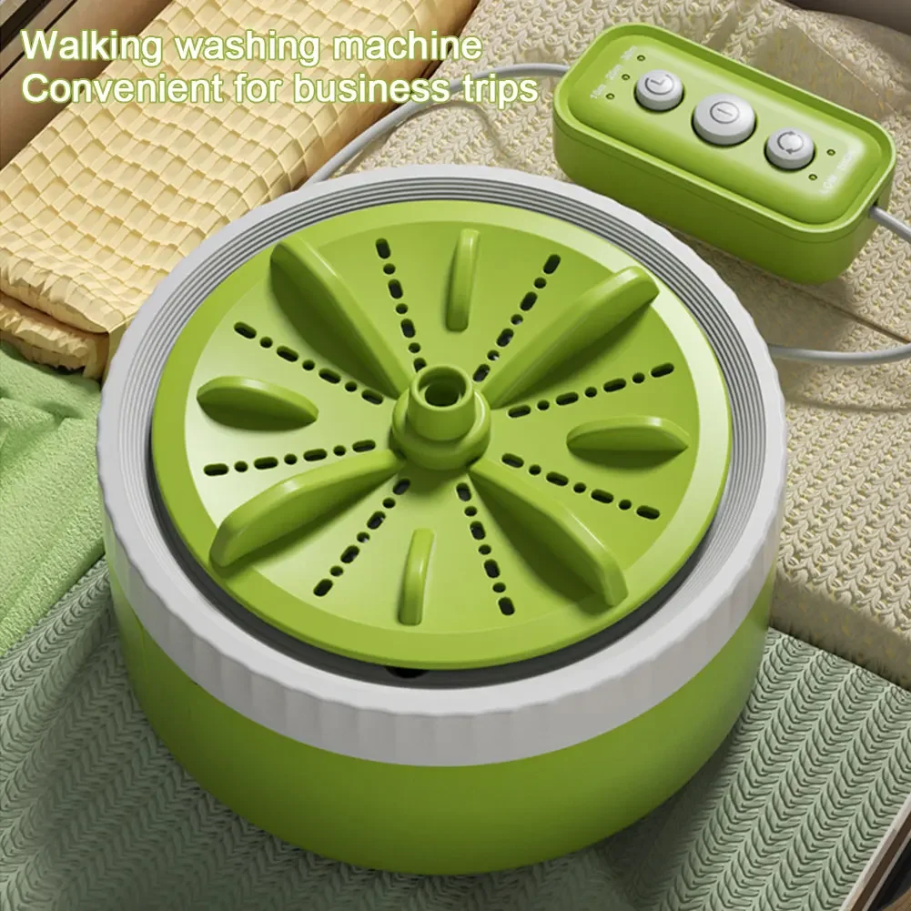 Automatic Clothes Washing Machine USB Rechargeable Compact Clothes Washer Space-Saving Lightweight for Travel Trip Apartment