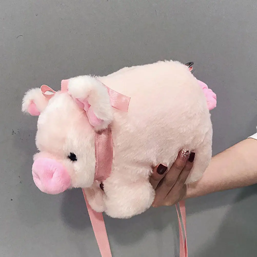 

1Pcs Student Single Shoulder Bag Pig Modeling Design Portable Outdoor Messenger Bag Large Capacity Phone Storage Pouch for Girls