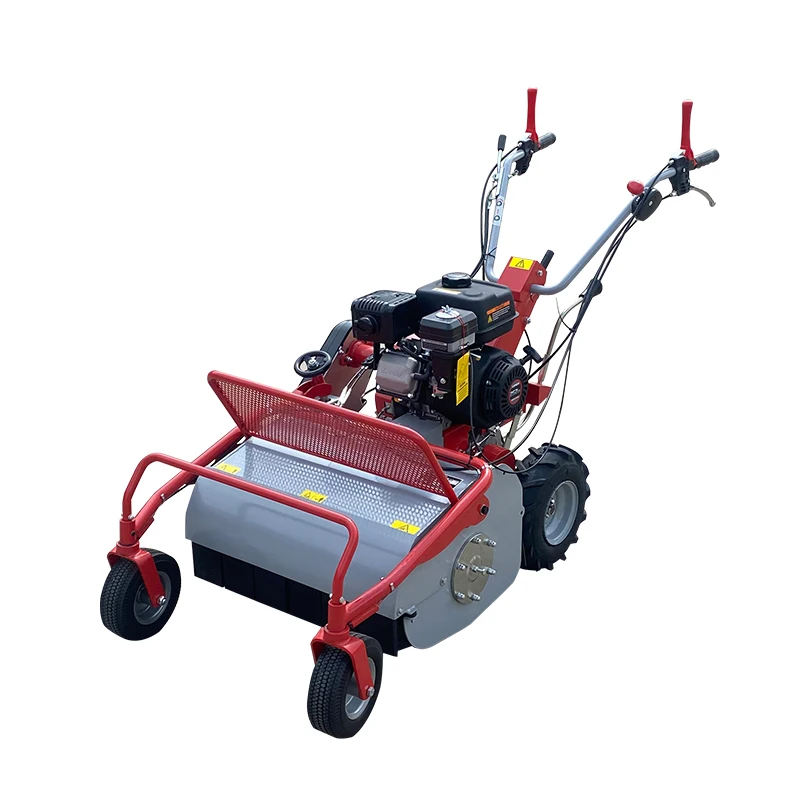Agriculture Overgrown Grass Garden Hand Push Flail Lawn Mower Crawler Hydraulic Grass Cutting Machine