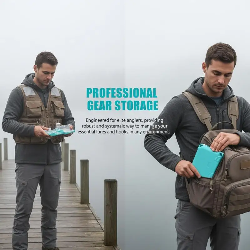 Versatile Waterproof Fishing Storage Box Adjustable Removable Dividers Case For Bait Hook And Lure Organization