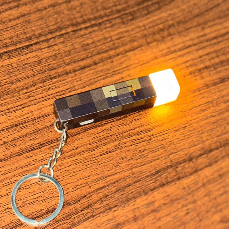 Anime Spiel Anhänger Taschenlampe Requisiten Spiel Wiederaufladbare Glow Schlüsselbund Kreativität Männliche Kind Schlüssel Ring Geburtstag Geschenk