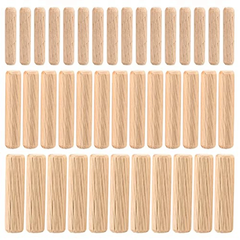 

90 Piece Wooden Dowel Pins With Beveled Ends Tapered For Furniture Door, M6 M8 M10