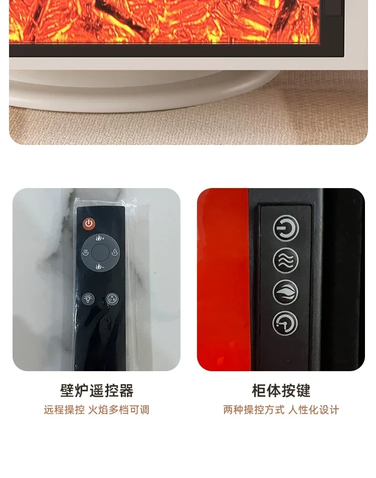 Living Room 3D Electronic Fireplace Decoration Simulation Flame Integrated Square Creative Coffee Table Multi-Function