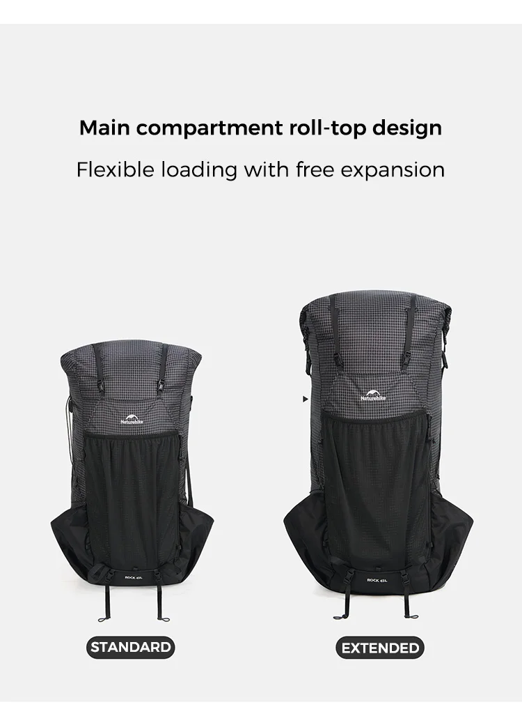 Naturehike Rock 2.0 Wanderrucksack Großer Outdoor-Rucksack für Freizeitsport und Reisen Kletter- und Campingrucksack – Detail 15